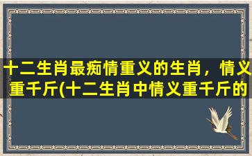 十二生肖最痴情重义的生肖，情义重千斤(十二生肖中情义重千斤的生肖，最痴情的一只，你知道是哪只吗？)