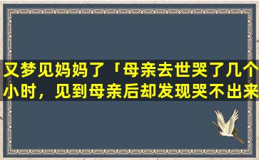 又梦见妈妈了「母亲去世哭了几个小时，见到母亲后却发现哭不出来了，眼泪流不出来，怎么办」