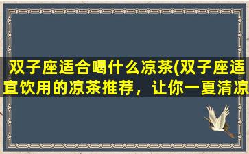 双子座适合喝什么凉茶(双子座适宜饮用的凉茶推荐，让你一夏清凉畅快)