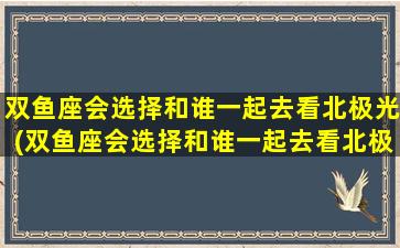 双鱼座会选择和谁一起去看北极光(双鱼座会选择和谁一起去看北极光吗）