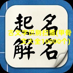 古文字识别扫描(甲骨文大全10000个)