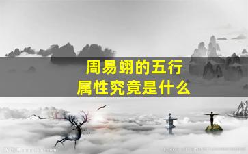 周易翊的五行属性究竟是什么