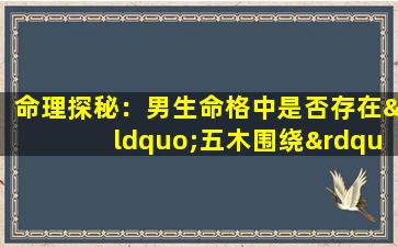 命理探秘：男生命格中是否存在“五木围绕”现象