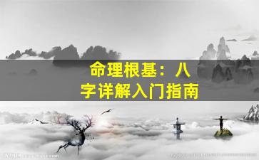 命理根基：八字详解入门指南