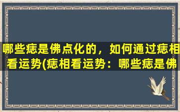 哪些痣是佛点化的，如何通过痣相看运势(痣相看运势：哪些痣是佛点化，教你看痣预测人生)