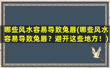 哪些风水容易导致兔唇(哪些风水容易导致兔唇？避开这些地方！)