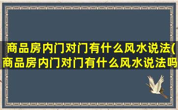 商品房内门对门有什么风水说法(商品房内门对门有什么风水说法吗)