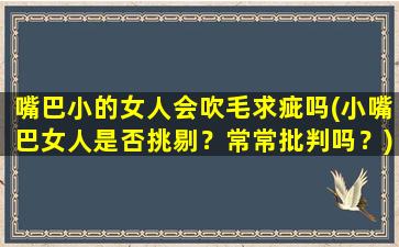 嘴巴小的女人会吹毛求疵吗(小嘴巴女人是否挑剔？常常批判吗？)