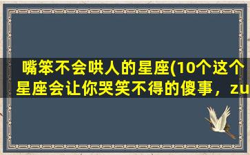 嘴笨不会哄人的星座(10个这个星座会让你哭笑不得的傻事，zui后一个你一定没想到)