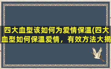 四大血型该如何为爱情保温(四大血型如何保温爱情，有效方法大揭秘！)