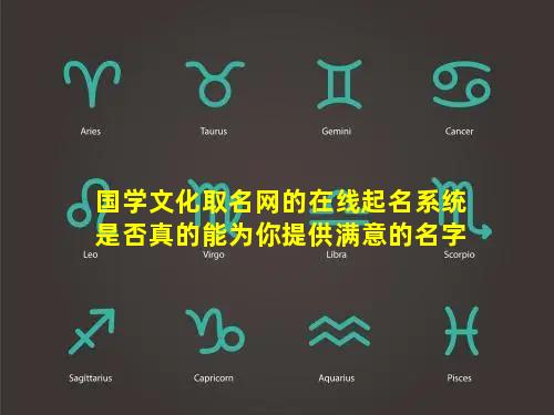 国学文化取名网的在线起名系统是否真的能为你提供满意的名字