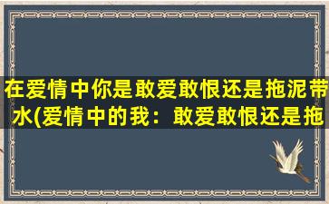 在爱情中你是敢爱敢恨还是拖泥带水(爱情中的我：敢爱敢恨还是拖泥带水？找到最适合自己的爱情模式！)