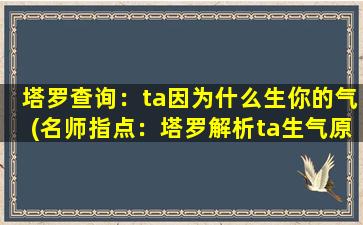 塔罗查询：ta因为什么生你的气(名师指点：塔罗解析ta生气原因，为你排忧解难！)