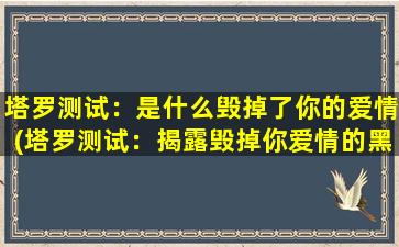 塔罗测试：是什么毁掉了你的爱情(塔罗测试：揭露毁掉你爱情的黑暗力量)