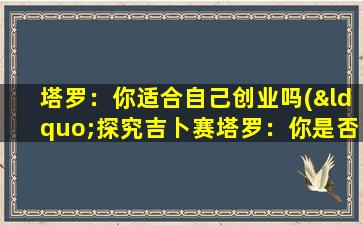 塔罗：你适合自己创业吗(“探究吉卜赛塔罗：你是否适合创业？”)