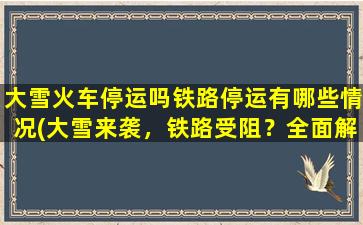 大雪火车停运吗铁路停运有哪些情况(大雪来袭，铁路受阻？全面解读铁路*停运的原因！)