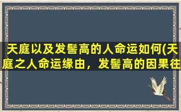 天庭以及发髻高的人命运如何(天庭之人命运缘由，发髻高的因果往事)