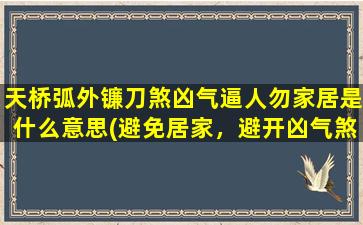 天桥弧外镰刀煞凶气逼人勿家居是什么意思(避免居家，避开凶气煞尽弧外天桥镰刀。)