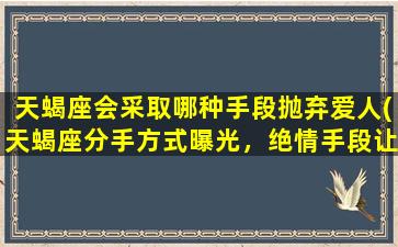 天蝎座会采取哪种手段抛弃爱人(天蝎座分手方式曝光，绝情手段让人心寒！)