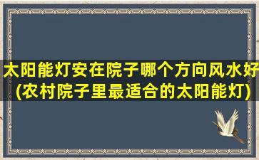 太阳能灯安在院子哪个方向风水好(农村院子里最适合的太阳能灯)