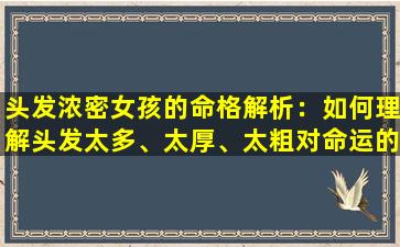 头发浓密女孩的命格解析：如何理解头发太多、太厚、太粗对命运的影响