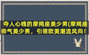 夺人心魄的摩羯座美少男(摩羯座帅气美少男，引领欧美潮流风向！)