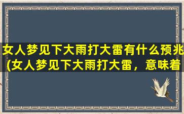 女人梦见下大雨打大雷有什么预兆(女人梦见下大雨打大雷，意味着什么？揭秘女性潜意识中的隐秘信息)