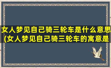 女人梦见自己骑三轮车是什么意思(女人梦见自己骑三轮车的寓意是什么？)