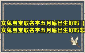 女兔宝宝取名字五月底出生好吗（女兔宝宝取名字五月底出生好吗怎么取）