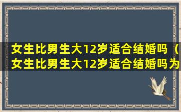 女生比男生大12岁适合结婚吗（女生比男生大12岁适合结婚吗为什么）