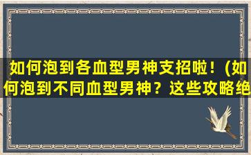 如何泡到各血型男神支招啦！(如何泡到不同血型男神？这些攻略绝对不能错过！)