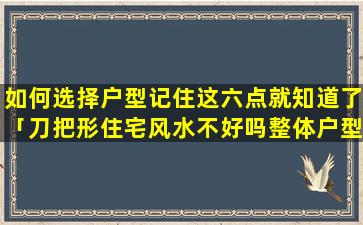 如何选择户型记住这六点就知道了「刀把形住宅风水不好吗整体户型图呈L型：从东侧入门，进门*侧向西依次是客厅，餐厅，zui西头两个卧室」