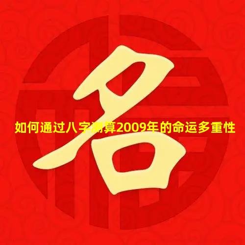 如何通过八字测算2009年的命运多重性