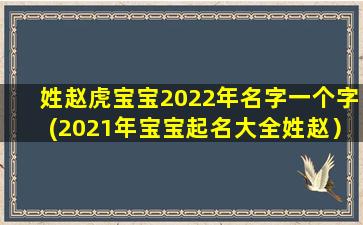 姓赵虎宝宝2022年名字一个字(2021年宝宝起名大全姓赵）