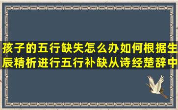 孩子的五行缺失怎么办如何根据生辰精析进行五行补缺从诗经楚辞中取名有哪些技巧