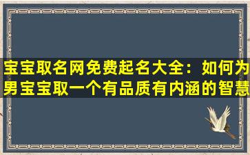 宝宝取名网免费起名大全：如何为男宝宝取一个有品质有内涵的智慧名字