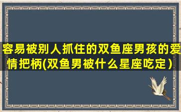 容易被别人抓住的双鱼座男孩的爱情把柄(双鱼男被什么星座吃定）