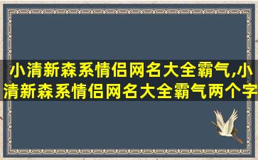 小清新森系情侣网名大全霸气,小清新森系情侣网名大全霸气两个字