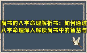 尚书的八字命理解析书：如何通过八字命理深入解读尚书中的智慧与指导