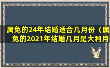 属兔的24年结婚适合几月份（属兔的2021年结婚几月是大利月）