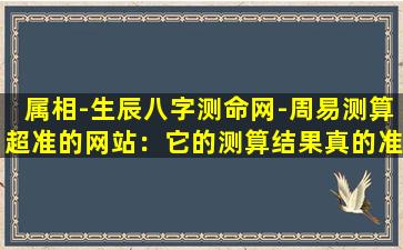 属相-生辰八字测命网-周易测算超准的网站：它的测算结果真的准确吗