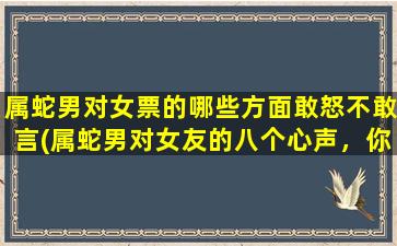 属蛇男对女票的哪些方面敢怒不敢言(属蛇男对女友的八个心声，你可能不知道！)