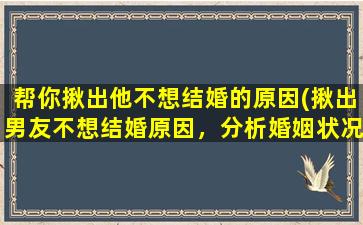 帮你揪出他不想结婚的原因(揪出男友不想结婚原因，分析婚姻状况，提出解决方案)