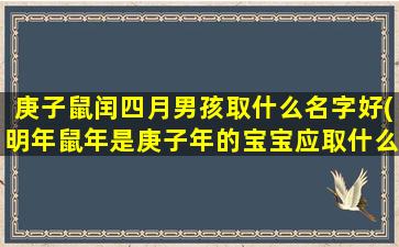 庚子鼠闰四月男孩取什么名字好(明年鼠年是庚子年的宝宝应取什么名字好）