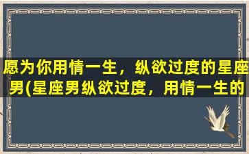 愿为你用情一生，纵欲过度的星座男(星座男纵欲过度，用情一生的愿望)