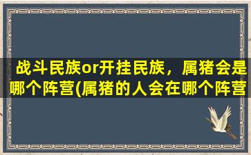 战斗民族or开挂民族，属猪会是哪个阵营(属猪的人会在哪个阵营中脱颖而出？以战斗民族或开挂民族为中心。)