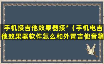 手机接吉他效果器接*（手机电吉他效果器软件怎么和外置吉他音箱连接使用）