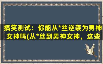 搞笑测试：你能从*丝逆袭为男神女神吗(从*丝到男神女神，这些逆袭秘籍让你爆笑狂欢！)