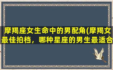 摩羯座女生命中的男配角(摩羯女最佳拍档，哪种星座的男生最适合？)