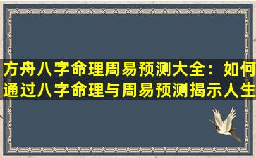 方舟八字命理周易预测大全：如何通过八字命理与周易预测揭示人生奥秘